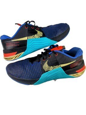 Nike Metcon Mens 10 Training Shoes Multicolor Black Blue Red Gym Crossfit HIIT